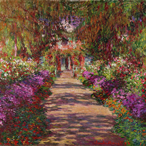 A Pathway in Monets Garden, Giverny, 1902 (oil on canvas)