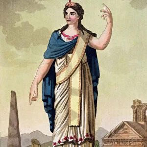 Patrician Woman, No. 26 from Antique Rome, engraved by Labrousse