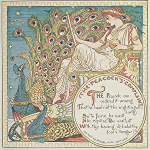 The Peacocks Complaint, 1887 (colour litho)