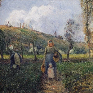 Peasant and Child Returning from the Fields, Pontoise; Paysanne et Enfant Revenant des