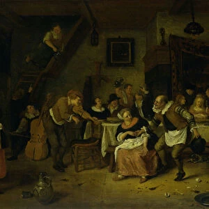 Peasant wedding, 1672 (oil on panel)