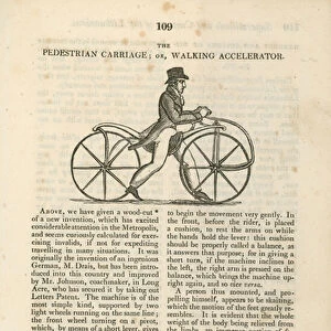 The pedestrian carriage (engraving)