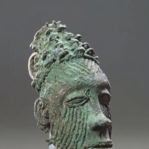 Pendant representing a human head, Igbo-Ukwu, 9th - 10th century (leaded bronze)