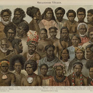 Peoples of Oceania (colour litho)