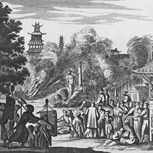 Persecution of Christians in Japan, c. 1680 (engraving)