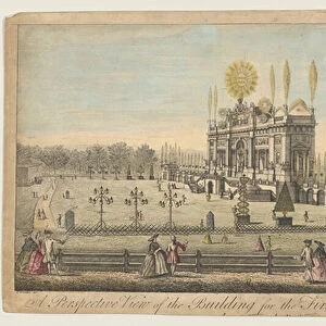 A Perspective View of the Building for the Fireworks in the Green Park, London