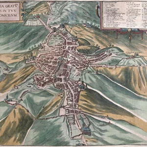 Perugia, Italy (engraving, 1572-1617)