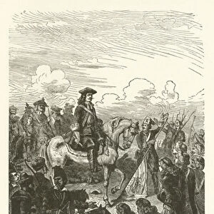 Peter the Great after the Battle of Pultowa (engraving)