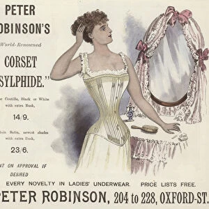 Peter Robinsons World-Renowned Corset Sylphide (coloured engraving)