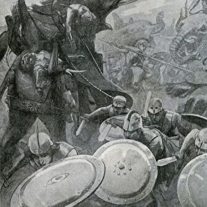 The Phalanx attacking the Centre on the Hydaspes (litho)