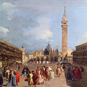Piazza San Marco, Venice, c. 1760 (oil on canvas) (detail)