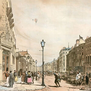 Piccadilly looking towards the City (coloured engraving)