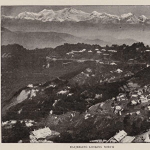 Picturesque Darjeeling (b / w photo)