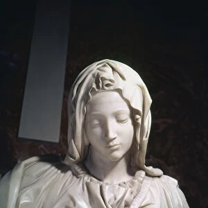 Detail of the Pieta, 1498-99 (marble)