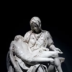 Pieta. Resin cast. Michelangelo Buonarroti. Vatican Pieta 1497-1499. Genoa. Italy