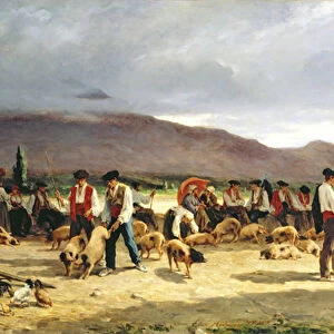 The Pig Market, 1875 (oil on canvas)