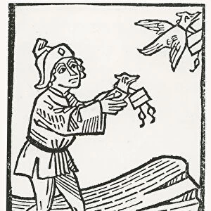 Pigeon Post, 1481 (woodcut)
