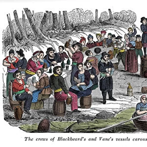 The pirate feast: the crew of Edward Teach dit Barbenoire (Blackbeard or Blackbeard