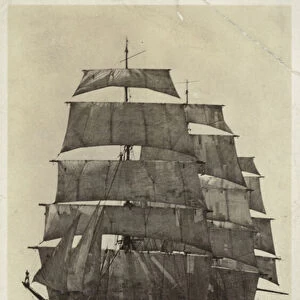 Pirate ship, built in Glasgow, Scotland, 1886 (b / w photo)