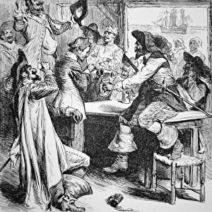 Pirates carousing at Charleston (engraving)