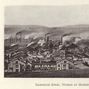 Pittsburgh: Carnegie Steel Works at Homestead, Pennsylvania (b / w photo)