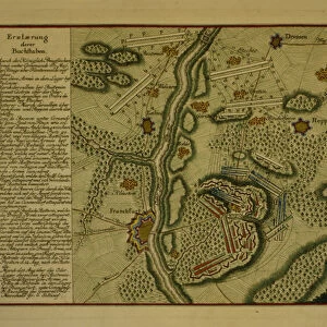 Plan of the Battle of Kunersdorf, August 12th, 1759, 1759 (pen and ink on paper)