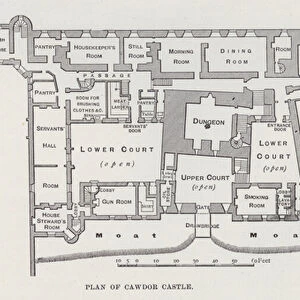 Plan of Cawdor Castle (litho)