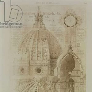 Plan, Section and Elevation of Florence Cathedral, from Fragments d