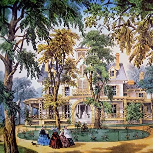 A planters house, c. 1858 (colour litho)