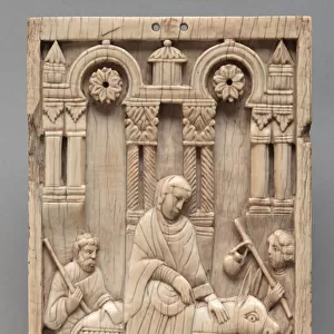 Plaque: The Journey to Bethlehem, c. 1100-1120 (ivory)