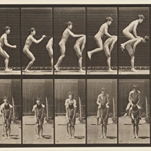 Plate 168. Jumping; Over Boys Back (Leap Frog), 1885 (collotype on paper)