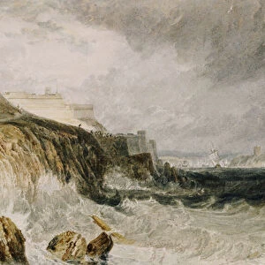Plymouth Citadel, a Gale, 1815 (pencil & w / c with stratching out)