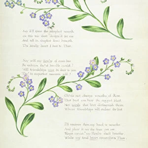 Poetry, from an Album of Poems, Graphite Drawings & Watercolours, c. 1828
