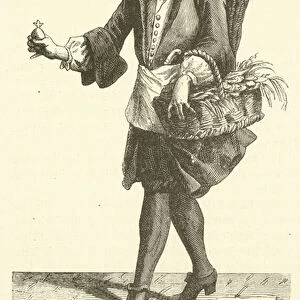 Poissonnier marchand d huitres, 1690 (engraving)