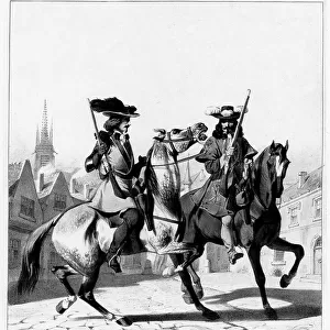 Police force in the 17th century: on the left Archer of the provost marshal of the Ile de