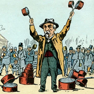 Political casserole: casserole concert, casserole, early 20th century (illustration)