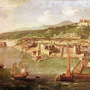 The Port of Naples (oil on canvas)
