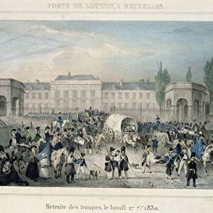 Porte de Louvain, Brussels: The Retreat of the Dutch Troops, 27th September 1830