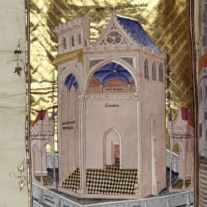 The portico of the saint of saints in the Temple of Solomon in Jerusalem Miniature