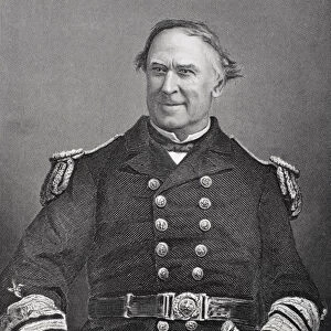 Portrait of Admiral David Glascoe Farragut (1801-70) (litho)