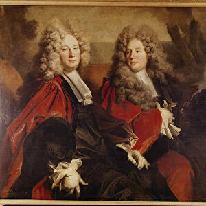 Portrait of Alderman Hugues Desnots and Alderman Bouhet, elected in 1702 (oil on canvas)