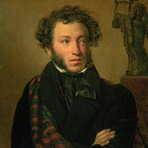 Portrait of Alexander Pushkin, 1827 (oil on canvas)