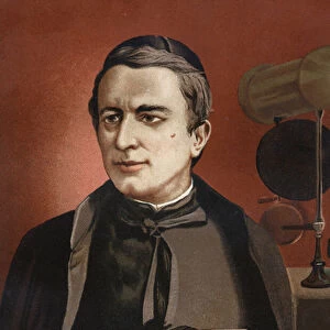 portrait of Angelo Secchi, Italian astronomer (1818 - 1878), founder of spectroscopy