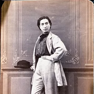 Portrait of Anita Garibaldi (1821-1849), wife of Giuseppe Garibaldi, in mens clothes