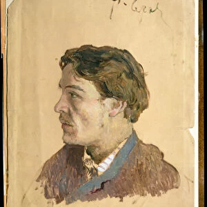 Portrait of Anton Chekhov (1860-1904) (oil on canvas)