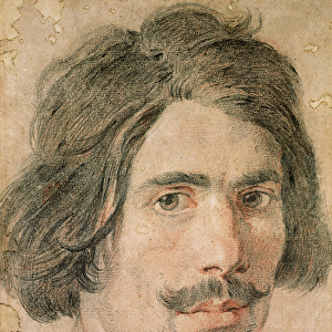 Portrait of the Artist, 17th century (coloured chalks on paper)