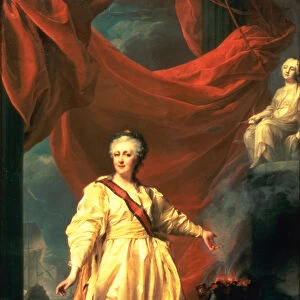 Portrait of Catherine the Great as Lawgiver in the Temple of the Goddess of Justice