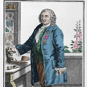 Portrait of Charles Linne (Carl von Linne, Linneus, 1707 - 1778), Swedish naturalist