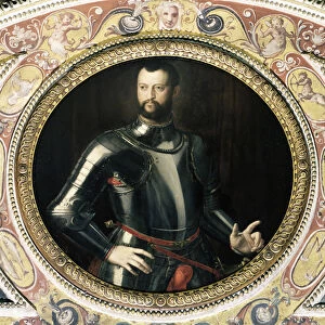 Portrait of Cosimo I de Medici (1519-74) from the Studiolo di Francesco I
