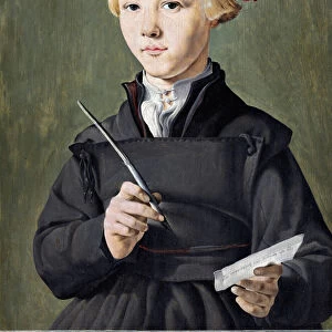 Portrait d un jeune erudit (Portrait of a Young Scholar) - Oil on wood (46, 5x35 cm) by Jan van Scorel (1495-1562), 1531 - Museum Boijmans Van Beuningen, Rotterdam